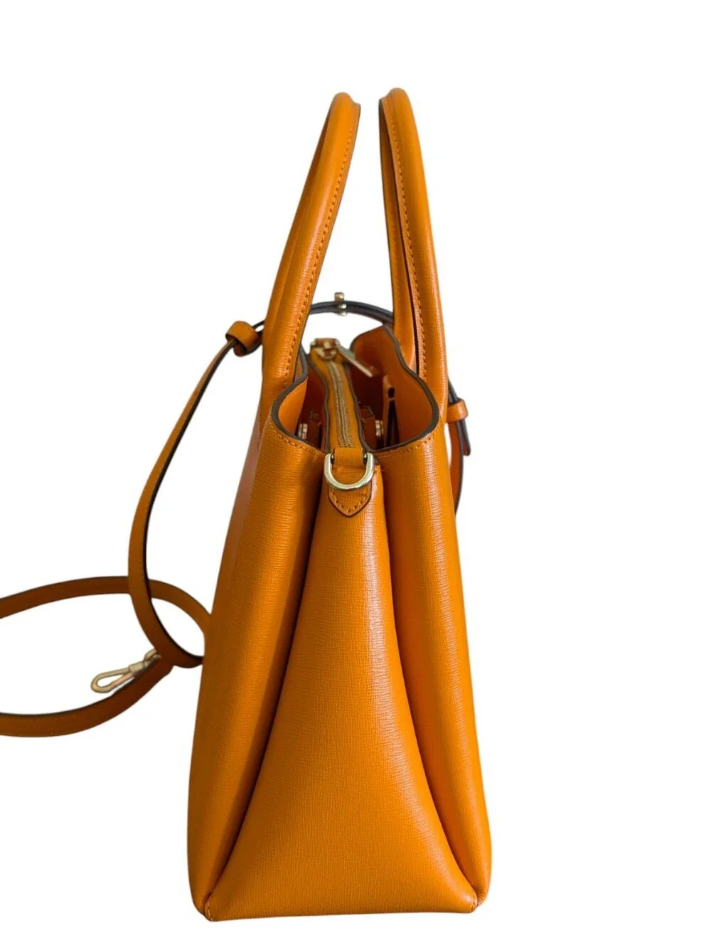 Kate Spade ♠️ New York Serena Saffiano Leather Satchel Bag Orange Tangerine